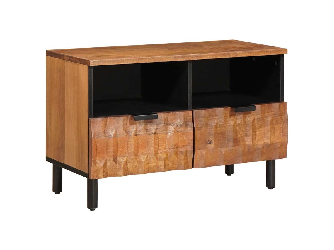 Vidaxl Gabinete Para Tv Acabamento Em Acácia Marrom 70 X 33 X 46 Cm