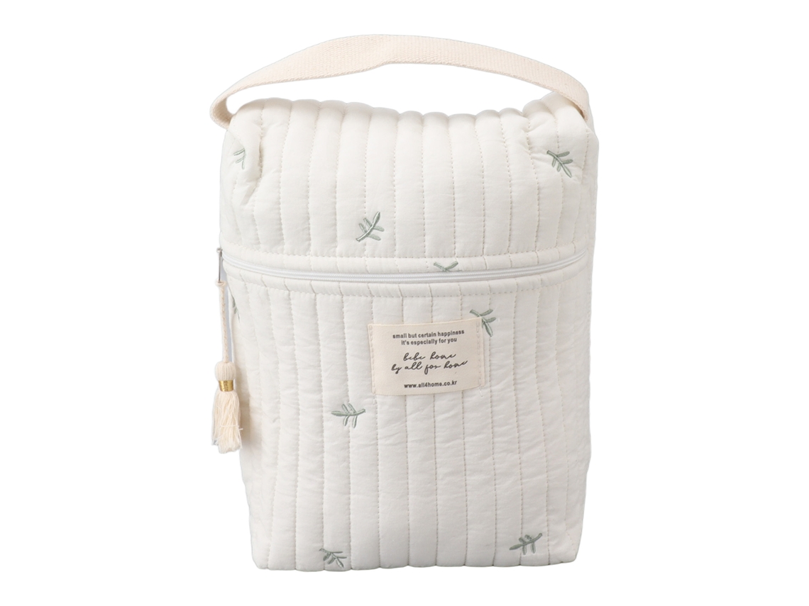 Mali bolsa de Fraldas Bordada Quilting Cute para Bebê com Alça para Carrinho de Bebê em Algodão