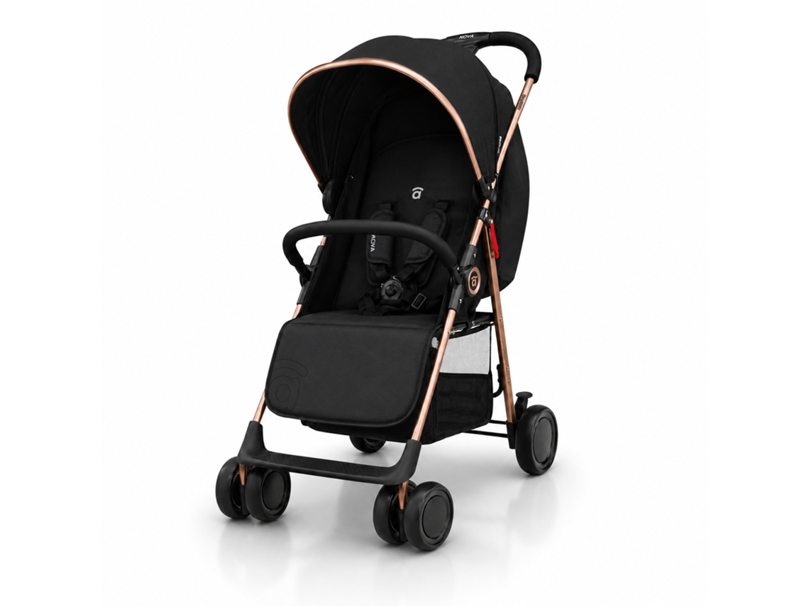 Carrinho De Bebé Leve Asalvo Nova - Ultra-leve 5,5 Kg, Reclinável, Arnês 5 Pontos, Do Rn - Dourado