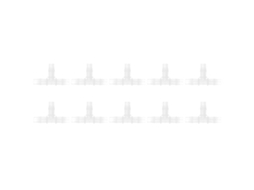 10pcs Junta T Em Plástico 3 Vias 1/2 Barb Fitting Resistente À Pressão E Temperatura
