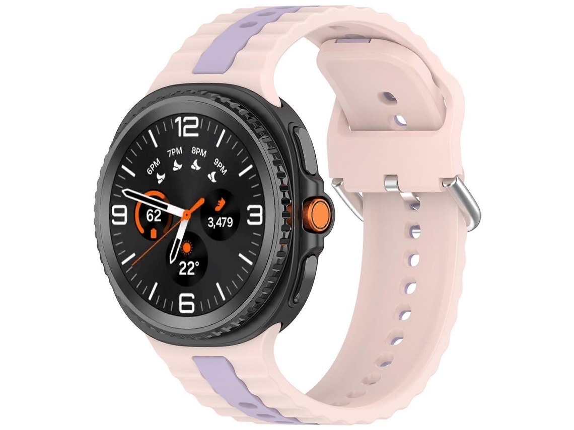 Pulseira Vertical De Silicone Bicolor Para Samsung Galaxy Watch 8 40mm / 44mm