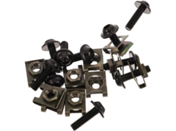 Kit com 20 protetores de carenagem para motocicleta, em liga de alumínio Preta de 6 mm, com clipes reforçados e resistentes.