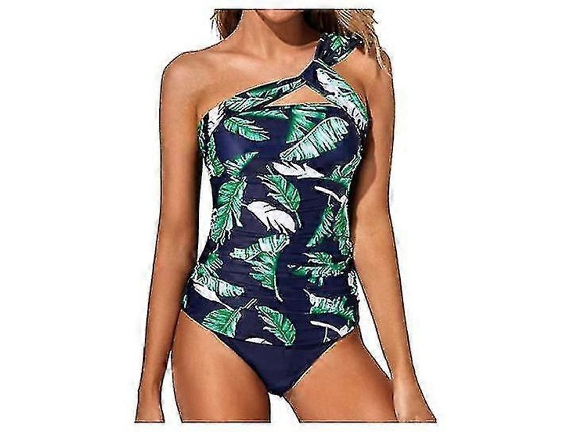 Traje De Banho Tankini Feminino De Alta Qualidade: Leve, Respirável, Elástico, Rápido Seco E Perfeito Para Praia, Viagens E Esportes Flower Green