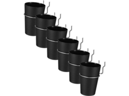 Conjunto De 6 Copos Para Painel Perfurado Com Ganchos Armazenamento, A