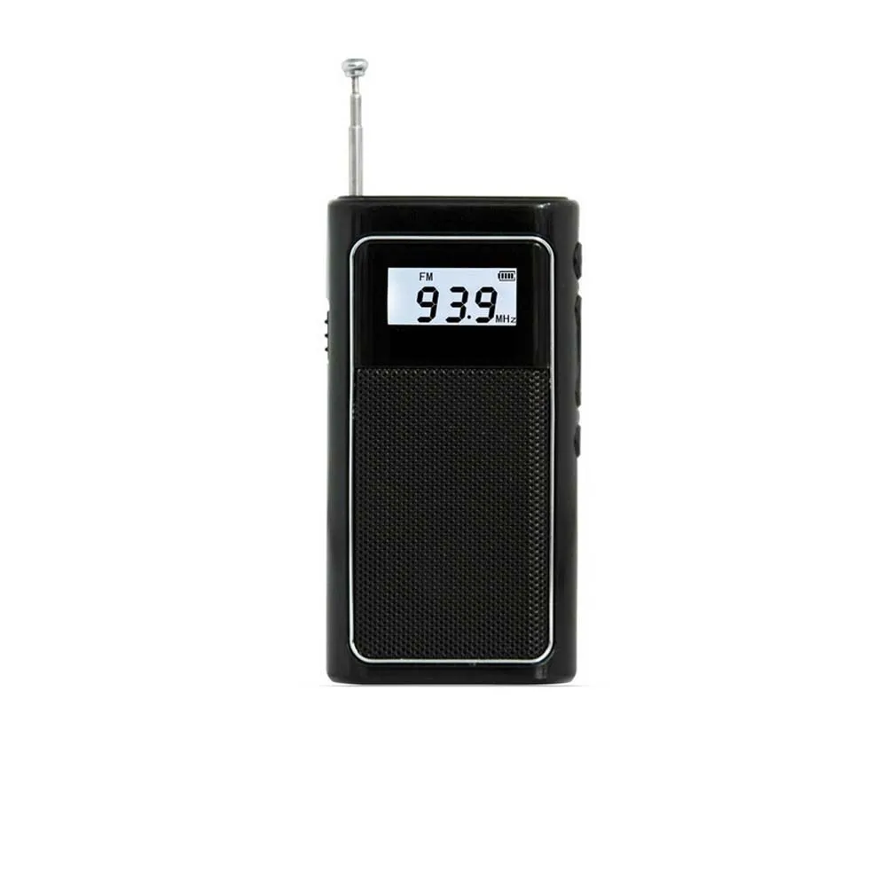 Mini Rádio Portátil Dsp/fm, Busca Automática, Cartão Tf MDUG (preto)