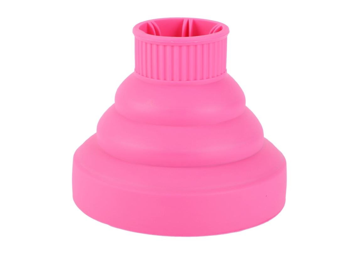 Difusor de cabelo leve de silicone 2026, dobrável e portátil para cabelos cacheados, para uso doméstico e profissional, rosa e vermelho.