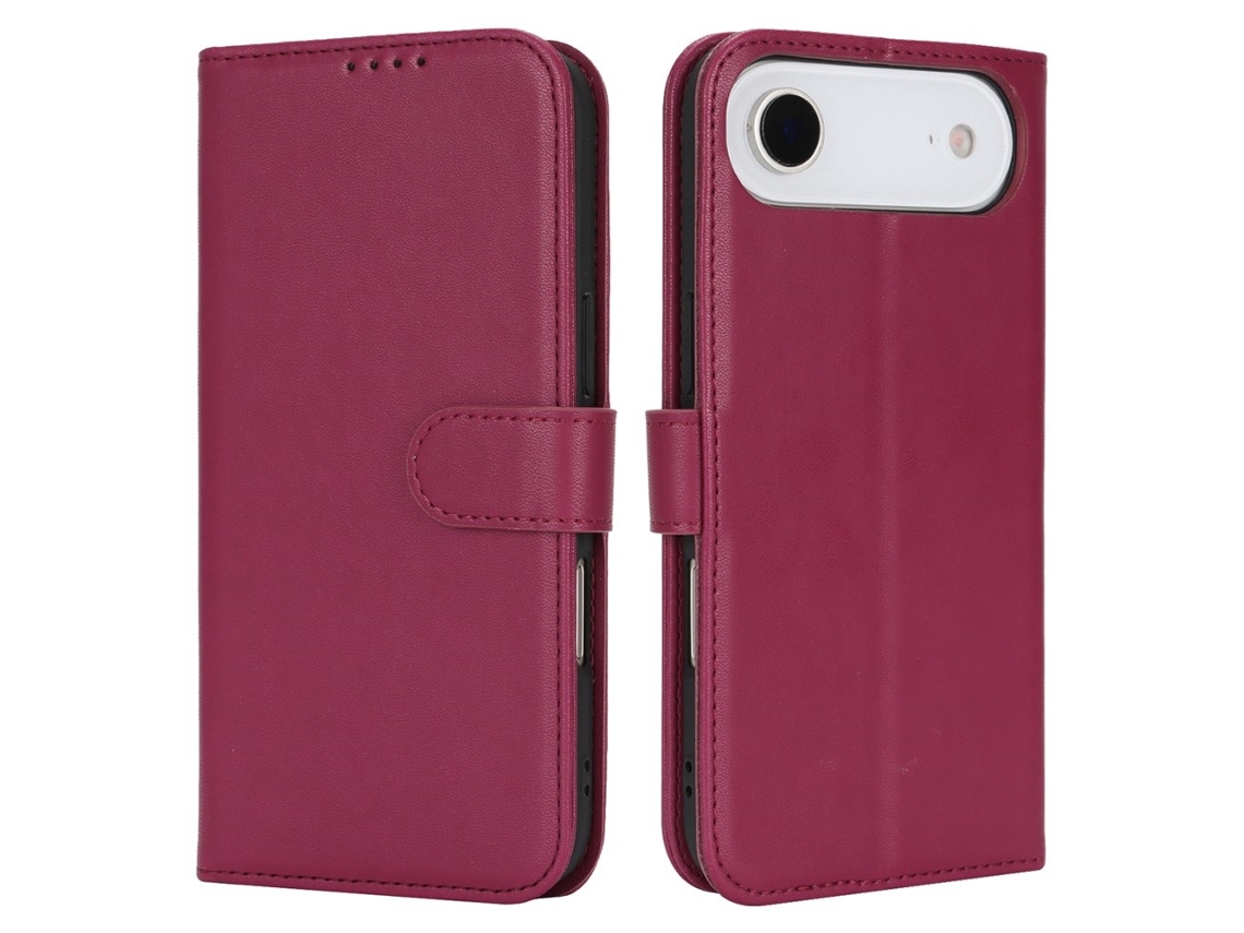 Capa De Couro Vermelha Para Iphone Air