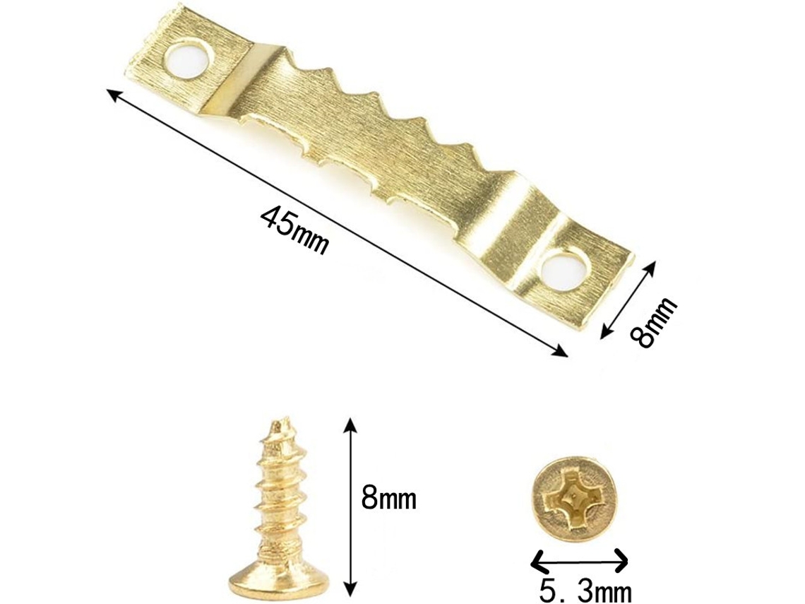 Conjunto De 100 Ganchos Dente Serra Para Molduras Quadros -aquaforge