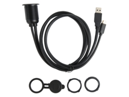 Aetheria cabo Embutido Type C 3.1 para Usb 3.0 com Indicadores Led, À Prova de Água para Painel de Veículos