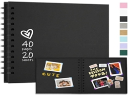 Álbum de fotos Lurelia, 18x18 cm, 40 páginas, capa dura, encadernação em espiral, faça você mesmo