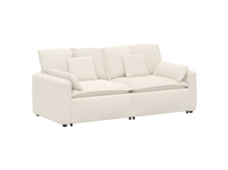 Sofá Modular Vidaxl Creme Tecido