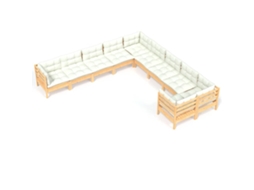 Garden Lounge Set, Garden Lounge Sets Vidaxl Creme Madeira De Pinho (n/a)