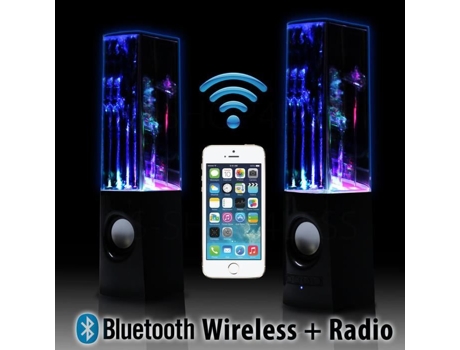 Alto-falante Jato de Água Alto-falante Bluetooth Mp3 Usb Iluminação Led Portátil Le Coin Coquin