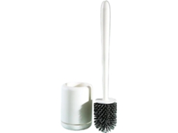 Conjunto de Escova Sanitária de Silicone, de Limpeza para Banheiro com Cerdas Macias, Fixada na Parede, Resistente a Arranhões e Respingos