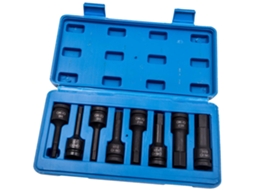 Conjunto De Soquetes Hexagonais De Impacto, 8 Tamanhos Métricos, Drive De 1/2 Polegada, Design Durável Oem