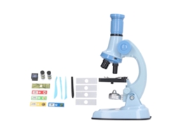 Mali brinquedo de Microscópio Educativo para Crianças com Ampliação 100x/400x/1200x Azul