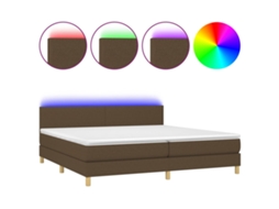 Box Spring Bed, Box Spring Beds Vidaxl Marrom Tecido (200 X 200 Cm)