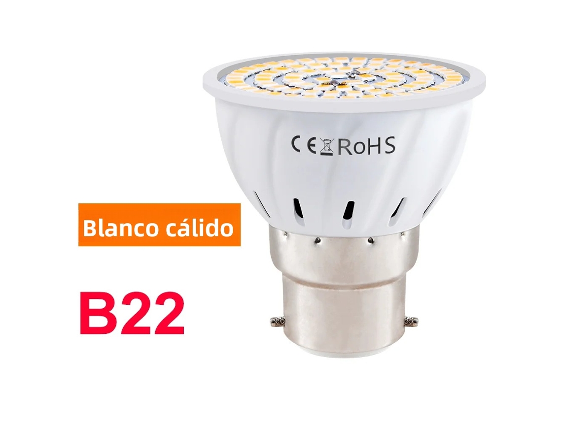 Lâmpada De Teto Led (60 Leds Brancos Quentes, Soquete B22) 220v, Econômica.