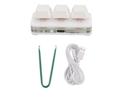 Teclado Mecânico Para Jogos Usb Com 3 Teclas Chave Rgb Branco
