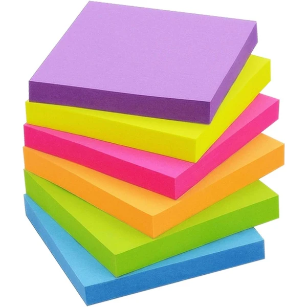 Blocos de Notas Autoadesivos em Cores Frias, Totalizando 600 Folhas BRILVIBERA