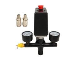 Kit Chave Pressão Compressor Ar Com Válvula Controle Barômetro Acesso Rápido Alemão