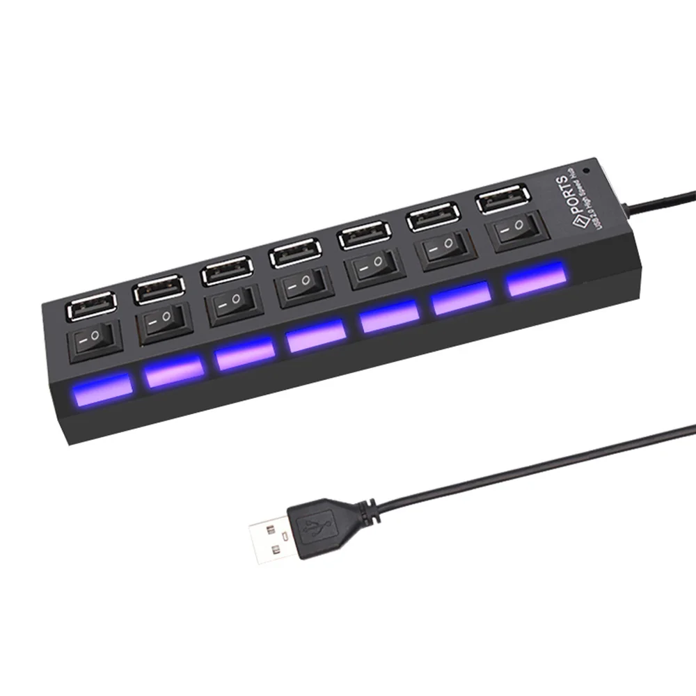Hub , Cabo de 30 Cm, para Uso Doméstico. MDUG (7 Portas Usb 2.0)