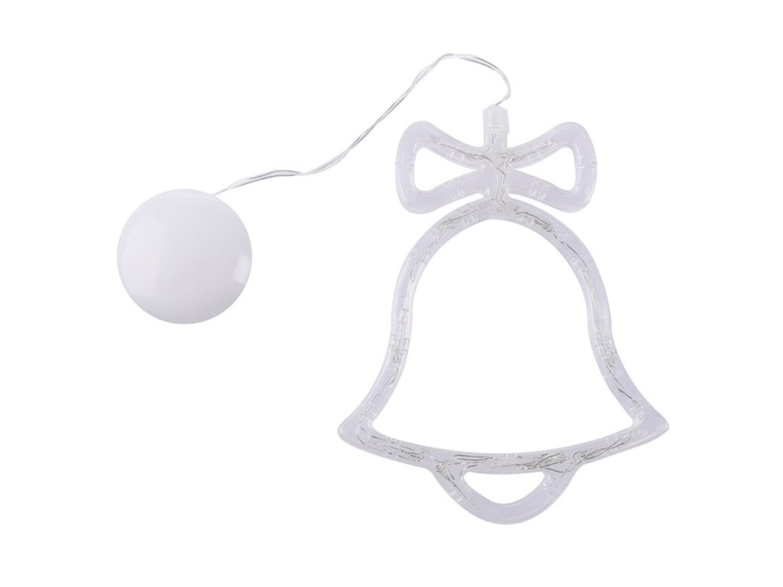 Conjunto de 5 Luzes de Natal em Led, Pendentes para Janela com Ventosa e Sinos, Baixo Consumo, Moderno, Ergonômico, Uso Diário STELASPLEN