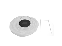 Rebe-linterna De Tela China Solar Led Impermeable Para Decoración De Bodas, Jardines Y Hogar Blanco