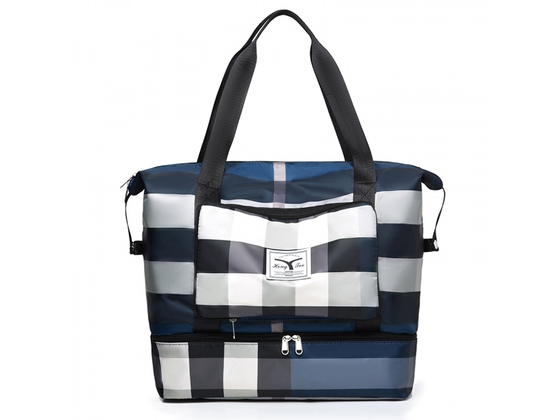 Bolsa de Viagem AQUAFORGE Dobrável com Separação para Itens Secos e Molhados (Azul)