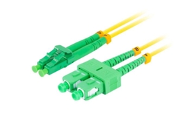 Cabo de Conexão LANBERG de Fibra Óptica Sm Scapc Lcapc Duplex para Data Center Lszh