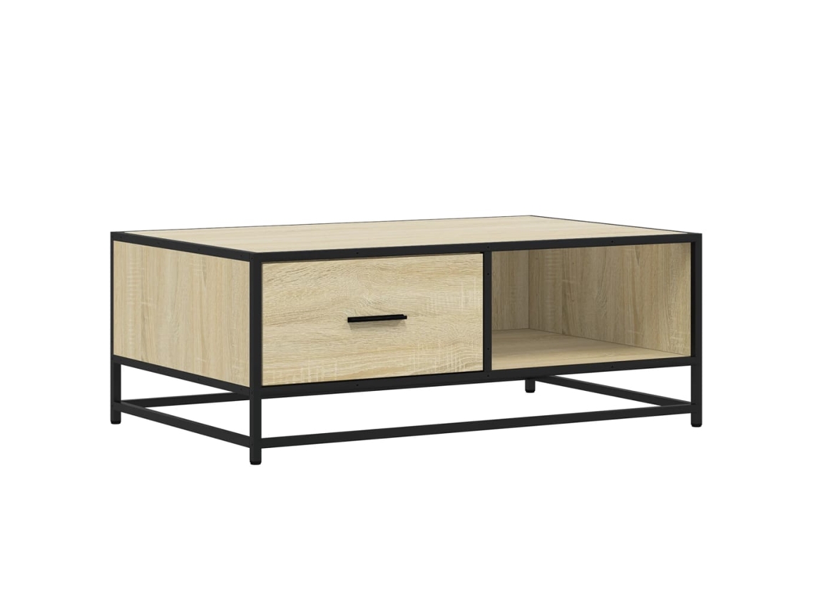 Mesa de Centro Derivados de Madeira/Metal Carvalho Sonoma MAISON EXCLUSIVE (90x57x35 cm)