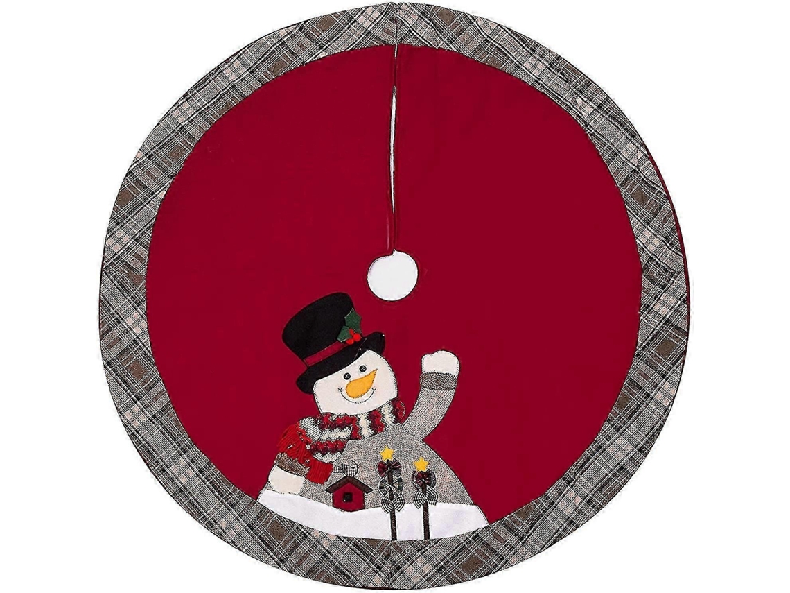 Saia Para Árvore De Natal Com Estampa De Boneco De Neve, 41 Polegadas De Diâmetro, Compatível Com As Tradições Natalinas Da Família.