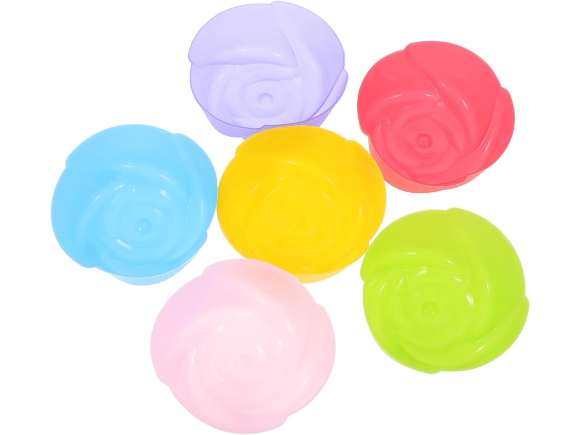Formas Para Muffins E Cupcakes, Em Silicone, Formato De Rosa