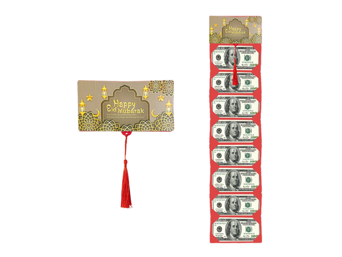 Laxiscreed Envelope Reutilizável Para 8 Cartões, Verde E Vermelho, Dobrável E Criativo Para Ocasiões Especiais