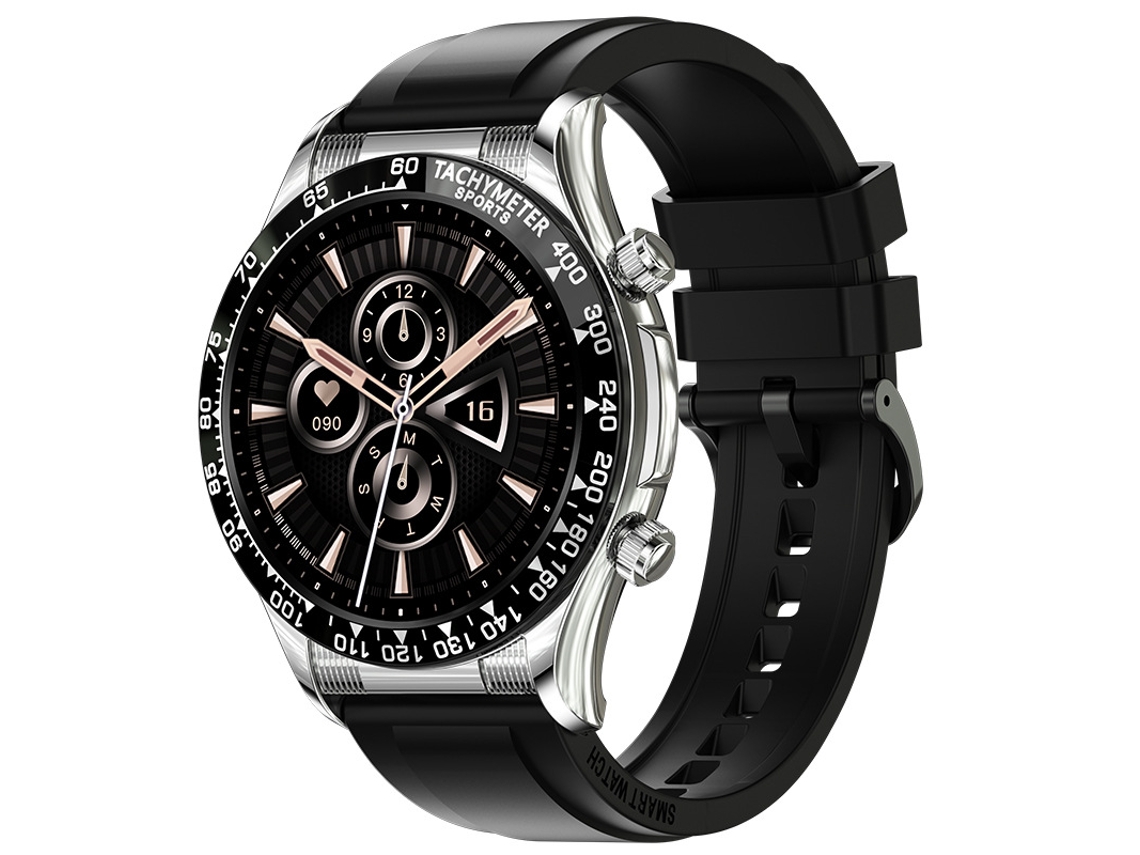 Smartwatch YIZHOOD Te414 Rastreador de Fitness Nfc À Prova de Água Chamadas Bluetooth Preto