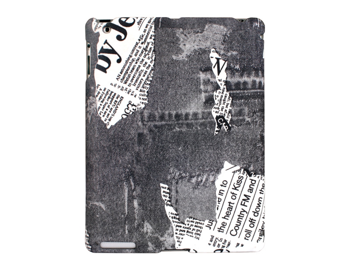 Capa Protetora Capa de Couro Genuíno Jason Jsipd csc Denim EOOCOO (protege e Se Adapta Ao Ipad 2/3)