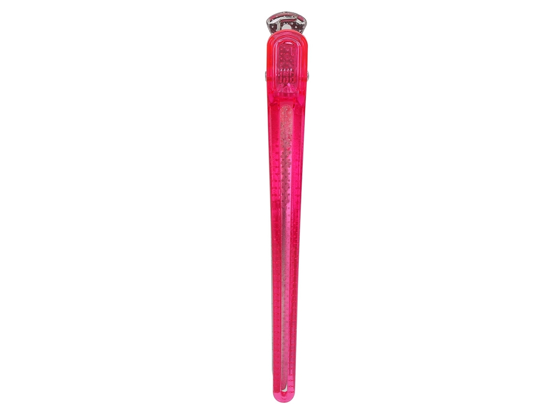 2026 10 Peças de Pinças de Cabeleireiro de Plástico para Penteado Antideslizantes Pinças para Cabelo (vermelho Rosa)