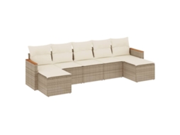 Garden Sofa Set, Garden Sofa Sets Vidaxl Bege Rattan / Vime (n/a)
