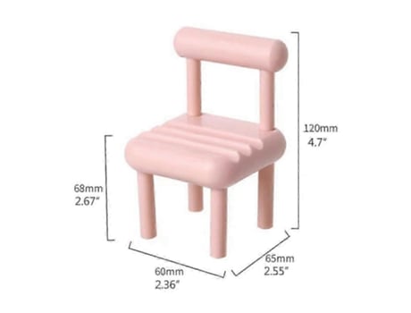 Suporte Para Celular Em Formato De Cadeira Mini Ajustável Para Decoração De Mesa