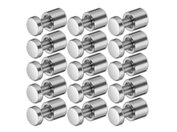 Conjunto 20 Parafusos Espaçadores Metal Fixação Parede Molduras Acrílico 8x7mm 25mm Painéis 19 22mm Suportes GOKOCO