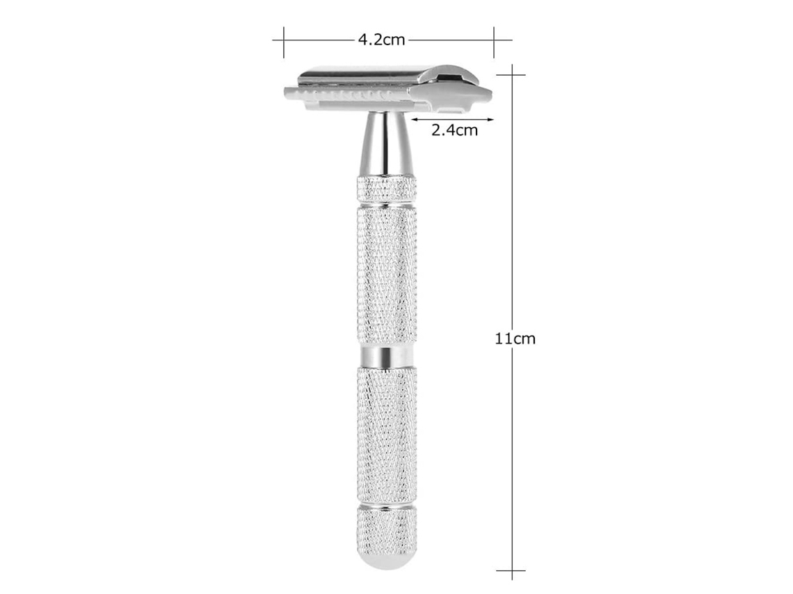 2026 navaja de Afeitar de Acero Inoxidable Tradicional para Hombres Con Borde Doble Herramienta de Afeitado Manual