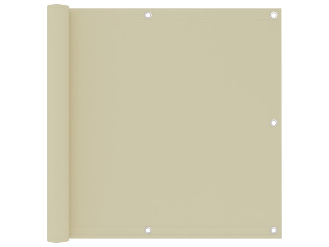 Vidaxl Tela De Varanda 90x500 Cm Tecido Oxford Creme