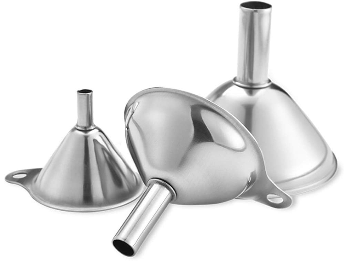 Funis Profissionais De Metal Para Condimentos, Conjunto De Aço Inoxidável Para Transferências Suaves E Vazamento Seguro