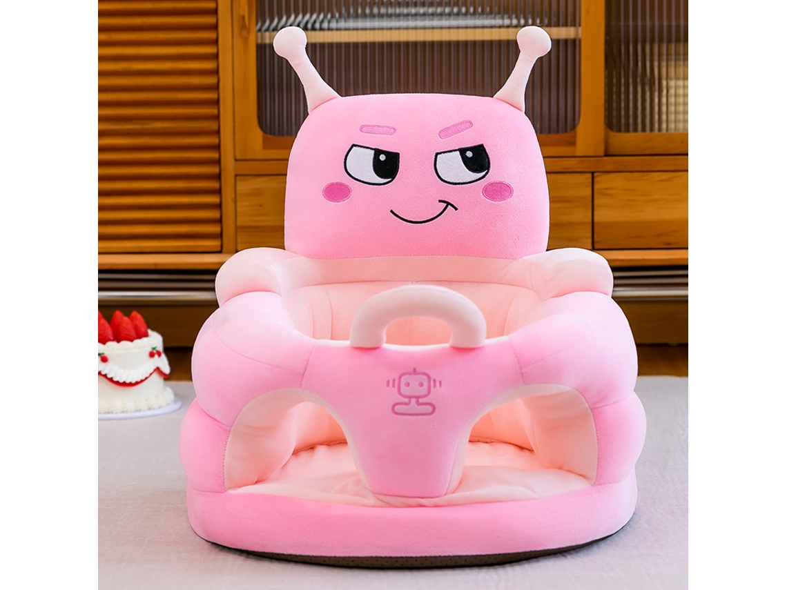 Cadeira De Apoio Para Bebé Eifson Sofá De Peluche Com Encosto Alto E Base Antiderrapante - Rosa