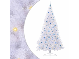 Conjunto 1 Árvore De Natal Artificial Vidaxl Branco Pvc (240 Cm)