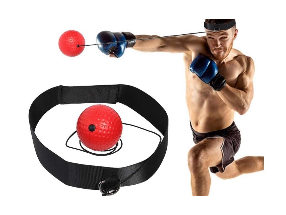 Bola De Boxe Divertida Com Faixa De Cabeça Que Você Prende Na Testa Com Elástico De Reflexo. Brilvibera