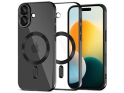 Capa Compatível Com Iphone 17, Magsafe Magflex, Preto Brilhante Cjy