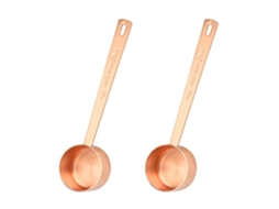 2 medidores de volume de 30 ml em aço inoxidável cor ouro rosa