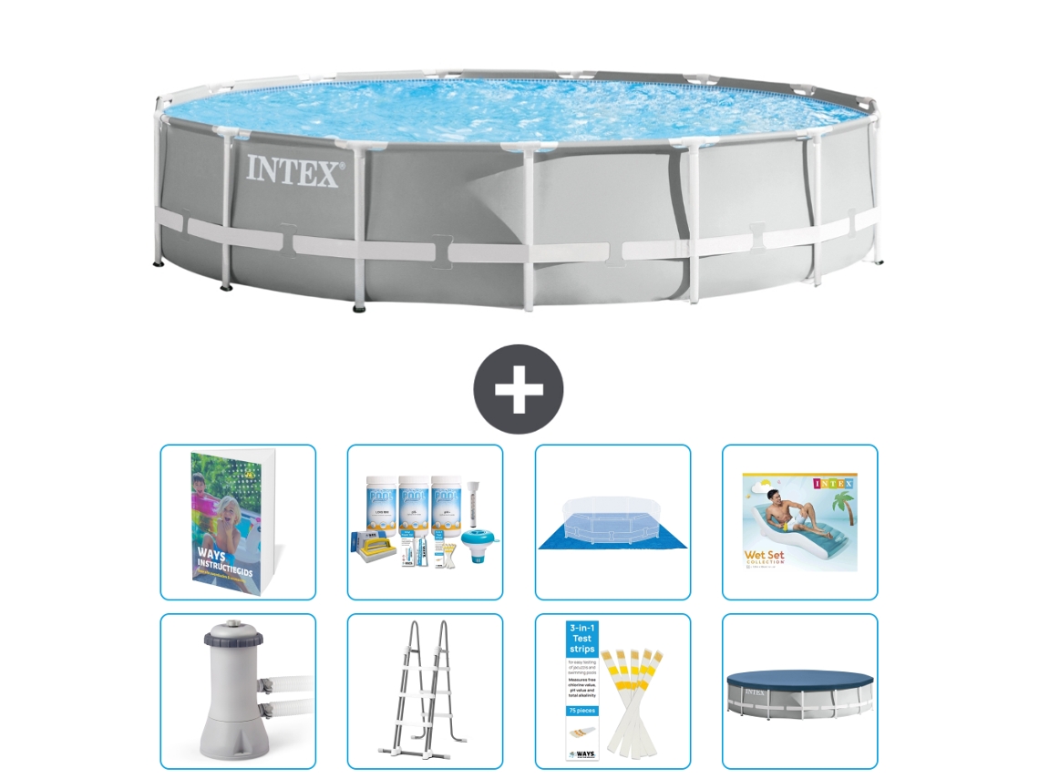 Intex Piscina Prism Frame Redonda - 457x107 Cm - 9-peças S683