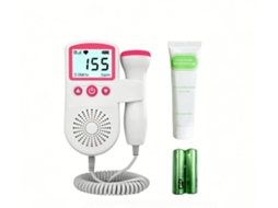 Monitor Fetal Doppler Casa Kit Completo 30ml Gel Bateria Seguro Fácil Operar Mamãe Bebê